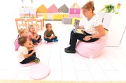 Ronde zitkussens 5 stuks licht roze Tangara Groothandel voor Kinderopvang inrichting4